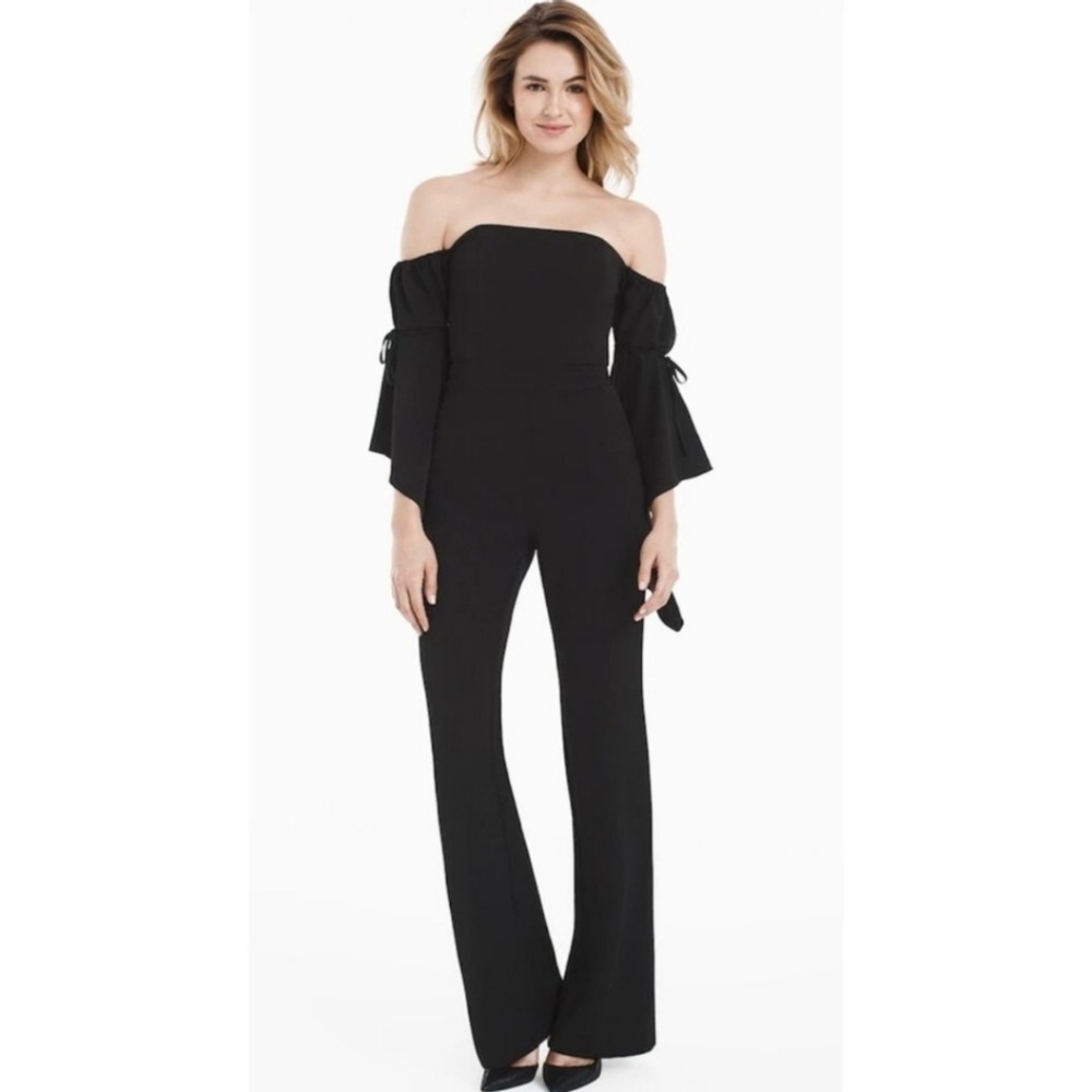 White house black market off shoulder jumpsuit size 12